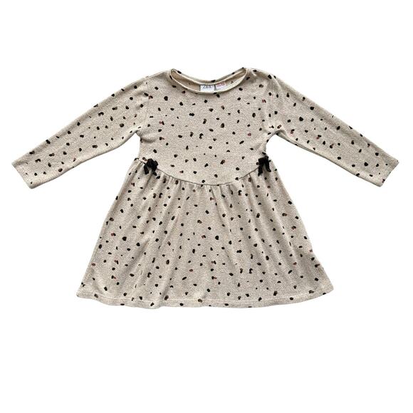 Zara Knit Speckled Dress Size 3-4y - Picture 1 of 4